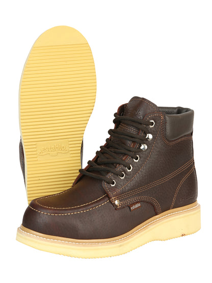 Establo Men's Laced Work Boots with Safety Cap 91310