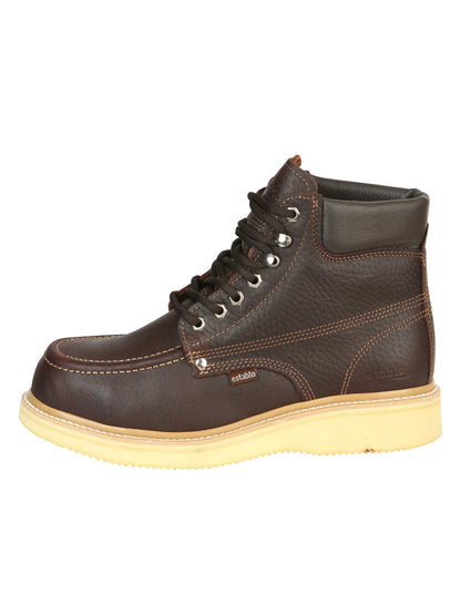 Establo Men's Laced Work Boots with Safety Cap 91310