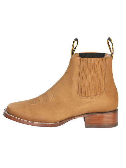 El General Square Toe Ankle Boot - Nobuck Gold 126190