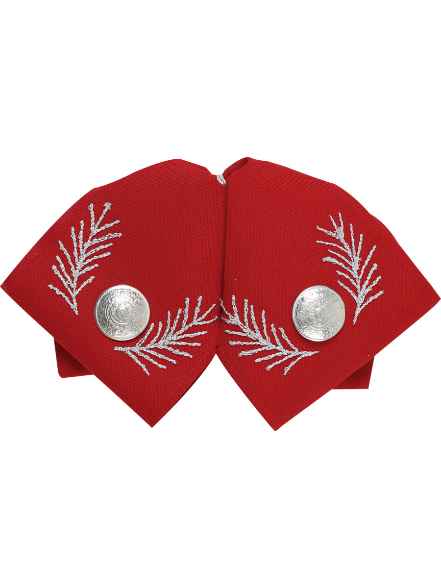 Adult 
Mexican Charro Bow Tie 100% Polyester Red/Silver  601109
