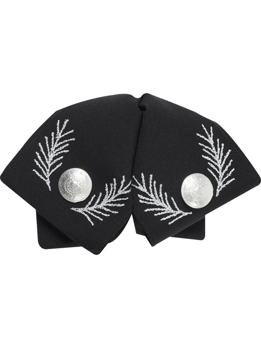 Adult 
Mexican Charro Bow Tie 100% Polyester Black/Silver  601110