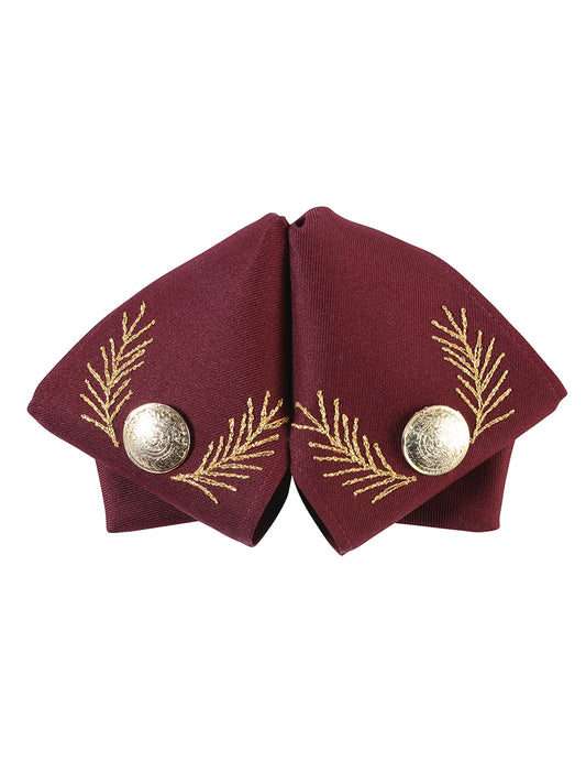 Adult 
Mexican Charro Bow Tie 100% Polyester Wine/Gold  601784