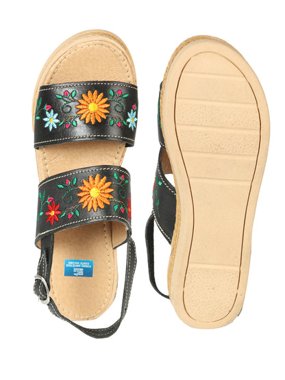 Mexica Artisanal Sandals Leather Black 603953