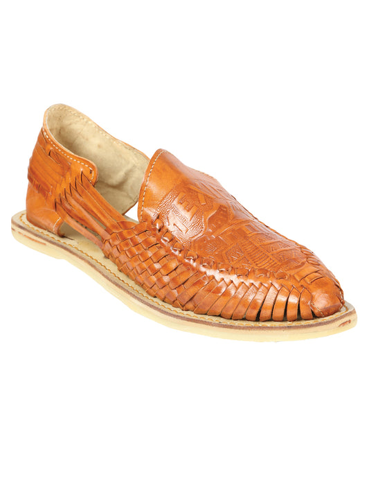 Mexican Artisanal Sandals Leather Tan 604014